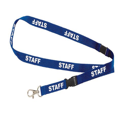 LANYARD STAFF PRE-PRINTED  BLUE  PK5