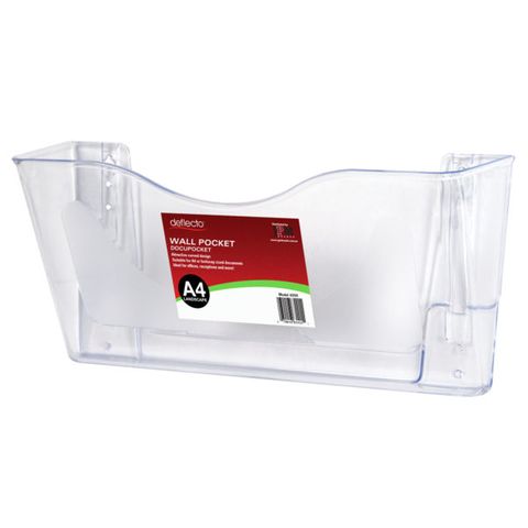 DEFLECTO DOCUPOCKET LANDSCAPE CLEAR
375X178X102MM SUITABLE FOR A4 AND
LEGAL/F/CAP