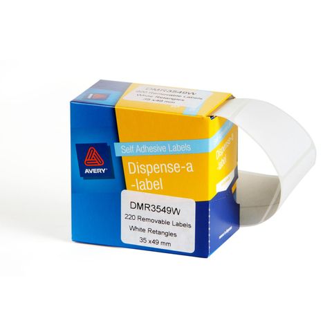 AVERY SELF ADHESIVE LABELS WHITE 35X49MM DMR3549W