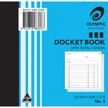 OLYMPIC 5 DOCKET BOOK DUPLICATE 50LF
125X125MM