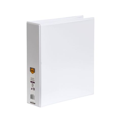 BINDER A4 4D 50MM WHITE INSERT CLEARVIEW