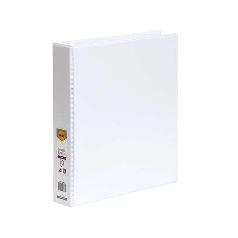 BINDER A4 3D 38MM WHITE INSERT CLEARVIEW