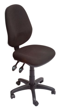 EC070 HIGH BACK OPERATOR CHAIR- FULLY ERGONOMIC - BLACK FABRIC