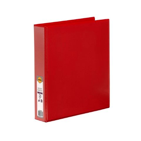 BINDER A4 3D 38MM RED INSERT CLEARVIEW