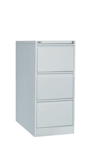 GO HEAVY DUTY 3 DRAWER FILING CABINET -  SILVER GREY