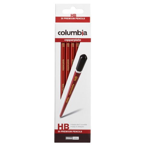 PENCIL HB COLUMBIA COPPERPLATE LEAD  HEXAGONAL