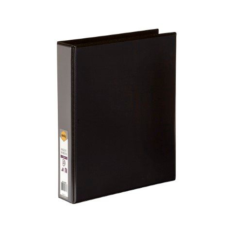 BINDER A4 4D 38MM BLACK INSERT CLEARVIEW