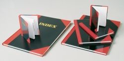 RED/BLACK A6 INDEX 100 LEAF NOTE BOOK