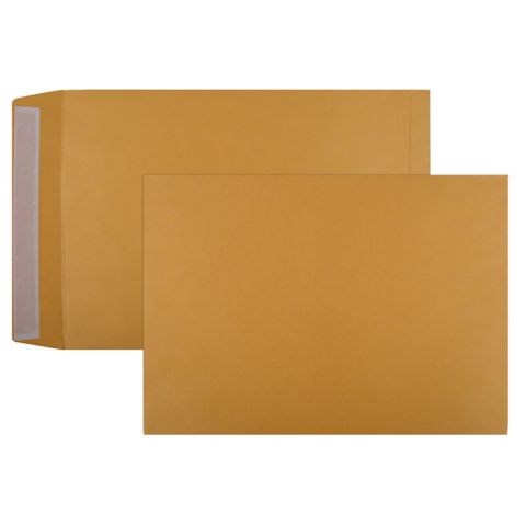 ENVELOPE 405X305MM STRIP SEAL HEAVY GOLD POCKET  BOX250