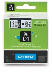 DYMO TAPE D1  19MMX7M BLACK ON WHITE