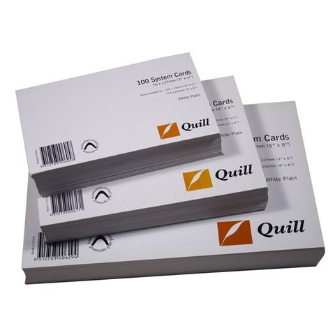 SYSTEM CARDS 8 X 5 PLAIN 125x200mm