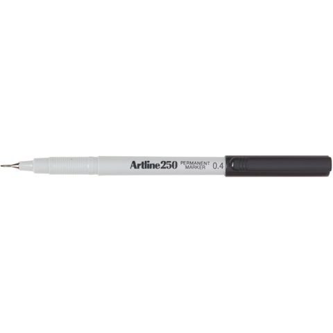 MARKER ARTLINE 250 BLACK PERMANENT 0.4MM BULLET TIP