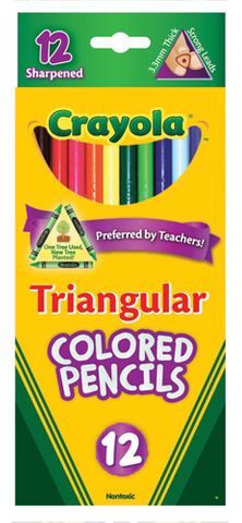 PENCIL COLOURED TRIANGULAR CRAYOLA PK12