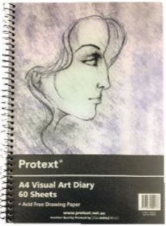 PROTEXT A4 VISUAL ART DIARY CLEAR FRONT COVER