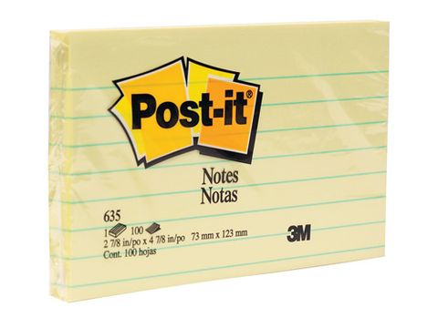 POST IT 635 STICKY NOTE WITH RULED LINES 127 X 76