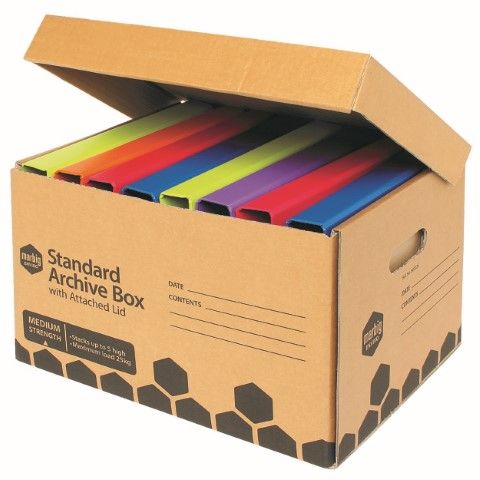 ARCHIVE BOX ATTACHED LID ENVIRO 420L X 315W X 260H MM    MAX LOAD 25KG