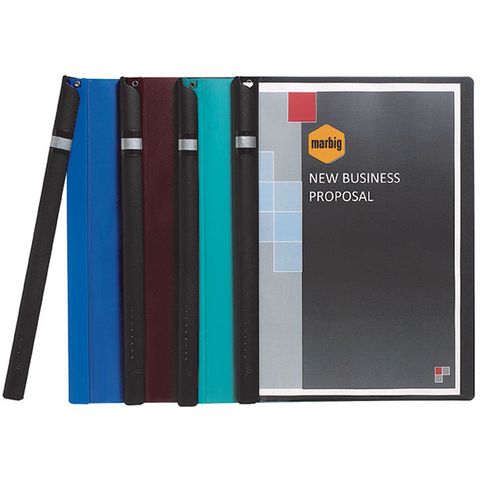 Exacompta OPAK Recycled Display Book 20 Pockets A4 Assorted (Pack of 5)  78520E GH78520