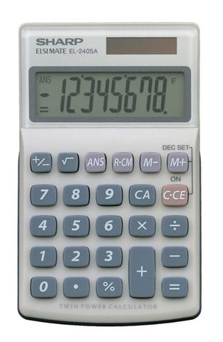 EL240SAB SHARP CALCULATOR 8 DIGIT POCKET