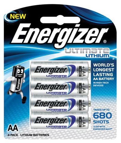 ENERGIZER AA LITHIUM BATTERIS PK4