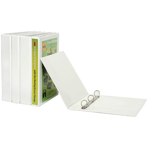 A5 2D RING 25MM WHITE CLEARVIEW INSERT BINDER