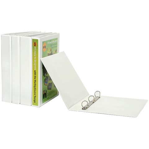 A5 2D RING 25MM WHITE CLEARVIEW INSERT BINDER