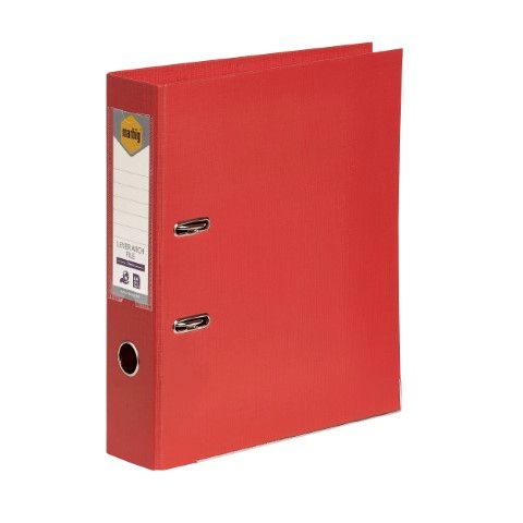 LEVER ARCH FILE PE A4 BRIGHT RED