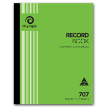 OLYMPIC 707 RECORD BOOK TRIPPLICATE 250 X 200MM