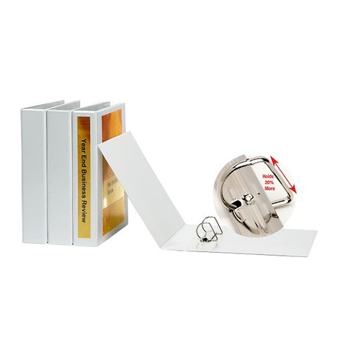 BINDER A4 65MM 4D PP WHITE  CLEARVIEW