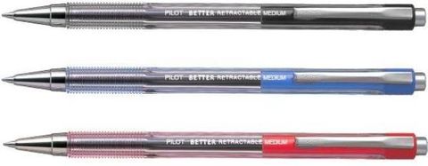 PILOT BP-145 RETRACTABLE BLUE MEDIUM BALLPOINT
PEN