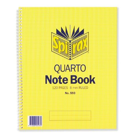 SPIRAX 593 QUARTO NOTE BOOK 120PG
 - 9312828005930