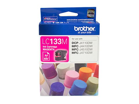 BROTHER LC-133 MAGENTA INK CARTRIDGE - UP TO 600 PAGES - CQS1