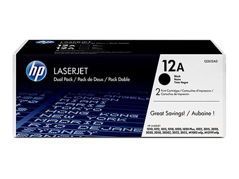 HP #12A TONER CARTRIDGE - 2000 PAGES - DUAL PACK - CQS1