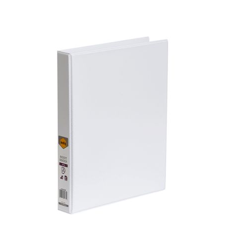 BINDER A4 25MM 2D WHITE INSERT CLEARVIEW