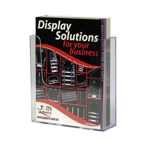 DEFLECTO A4 EXTRA CAPACITY BROCHURE HOLDER
PORTRAIT  WALL MOUNTED.