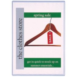 DOCUMENT PROTECTOR RIGID PVC A4 SEALED ON 3 SIDES - EXCELLENT PROTECTION FOR CERTIFICATES, MENUS & DISPLAY MATERIAL