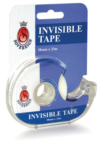 SOVEREIGN INVISIBLE TAPE 18X33MM IN DISPENSER