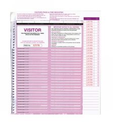 VISITOR PASS SLIPS 250.  25 TO VIEW IN SECURITY FORMAT