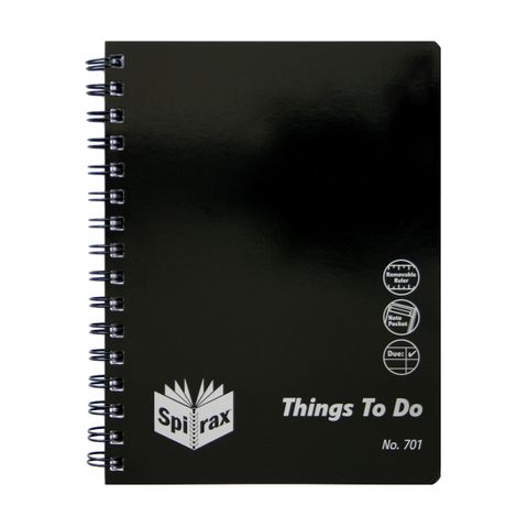 SPIRAX 701 THINGS TO DO A5 SPIRAL NOTEBOOK
96 PAGE - 9312828567391
