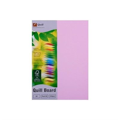 BOARD XL A4 210GSM MUSK PINK PK50  QUILL