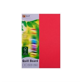 BOARD XL A4 210GSM RED PK50  QUILL
