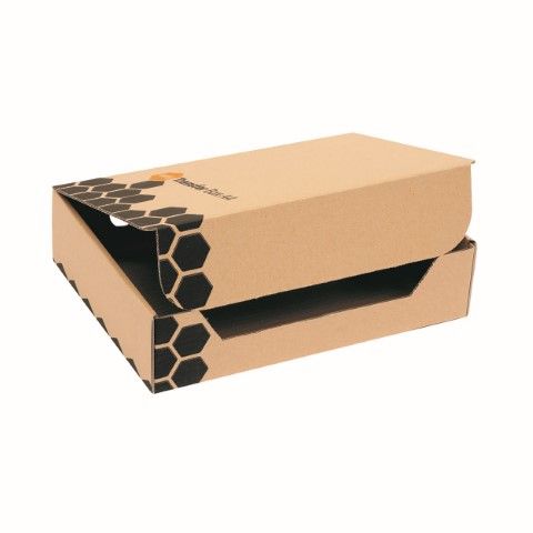 TRANSFER BOX A4  PK5 - IDEAL FOR A4 DOCUMENTS -
85W X 240D X 325H MM - 100% RECYCLED BOARD AND RECYCLABLE