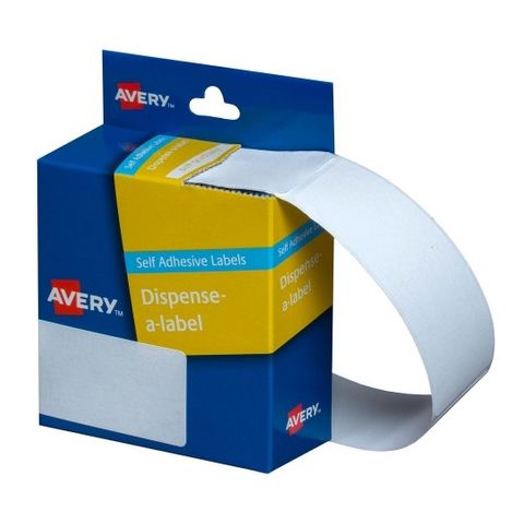 AVERY SELF ADHESIVE LABELS WHITE 76X27MM IN DISPENSER
