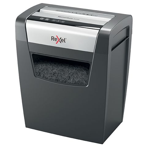 SHREDDER REXEL MOMENTUM X410 CROSS CUT - SHREDS UP TO 10 SHEETS IN ONE PASS (80GSM)
P-4   23L BIN   2 YEAR WARRANTY