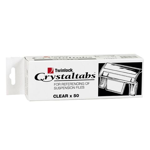 CRYSTALFILE TABS CLEAR BX50 OLD STYLE (RECTANGLE EDGE)