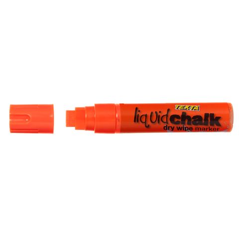 DRY WIPE ORANGE 15MM LIQUID CHALK MARKER TEXTA