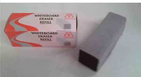 WHITEBOARD MAGNETIC ERASER REFILLS PK10 VISTA
