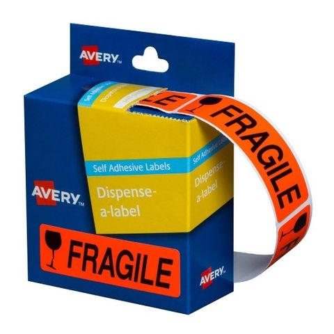 FRAGILE LABEL AVERY 19X64  BOX125