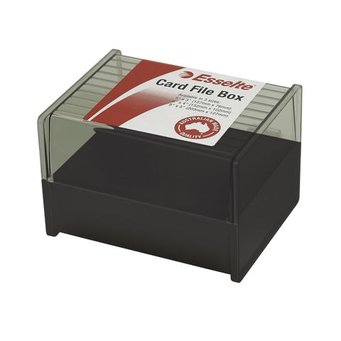 CARD FILE BOX 76x127 (5x3) BLACK  **DISCONTINUED ITEM**  STOCK REMAINING