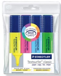 HIGHLIGHTER STAEDTLER  WALLET 4 ASSORTED COLOURS
