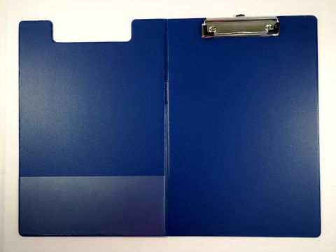 CLIPFOLDER A4 BLUE WITH POCKET